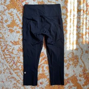Cropped black LuluLemon leggings